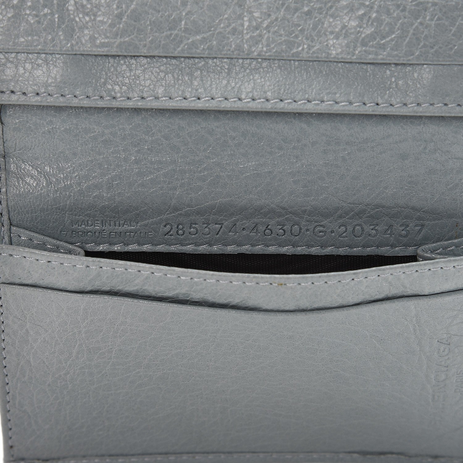Balenciaga Agneau Giant 12 Silver Hardware Card Case Bleu Opaline 7 of 9