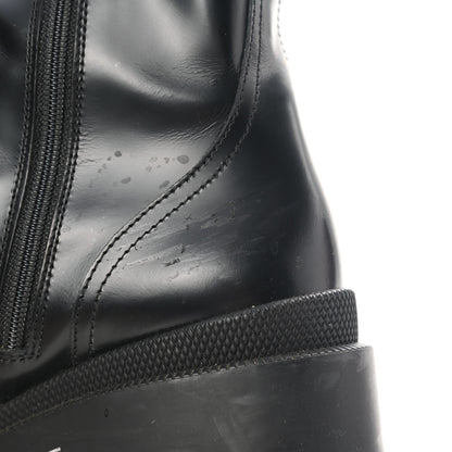 Gucci Magnum Calfskin Cirano Lux Web Lace Up Tall Combat Boots 39 Black Verde Hibiscus Red 13 of 15