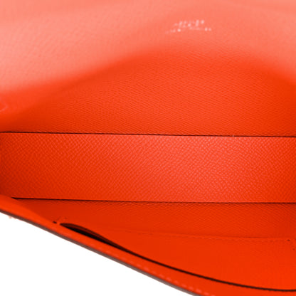 Hermes Epsom Hermesnap Wallet Orange Poppy 5 of 10