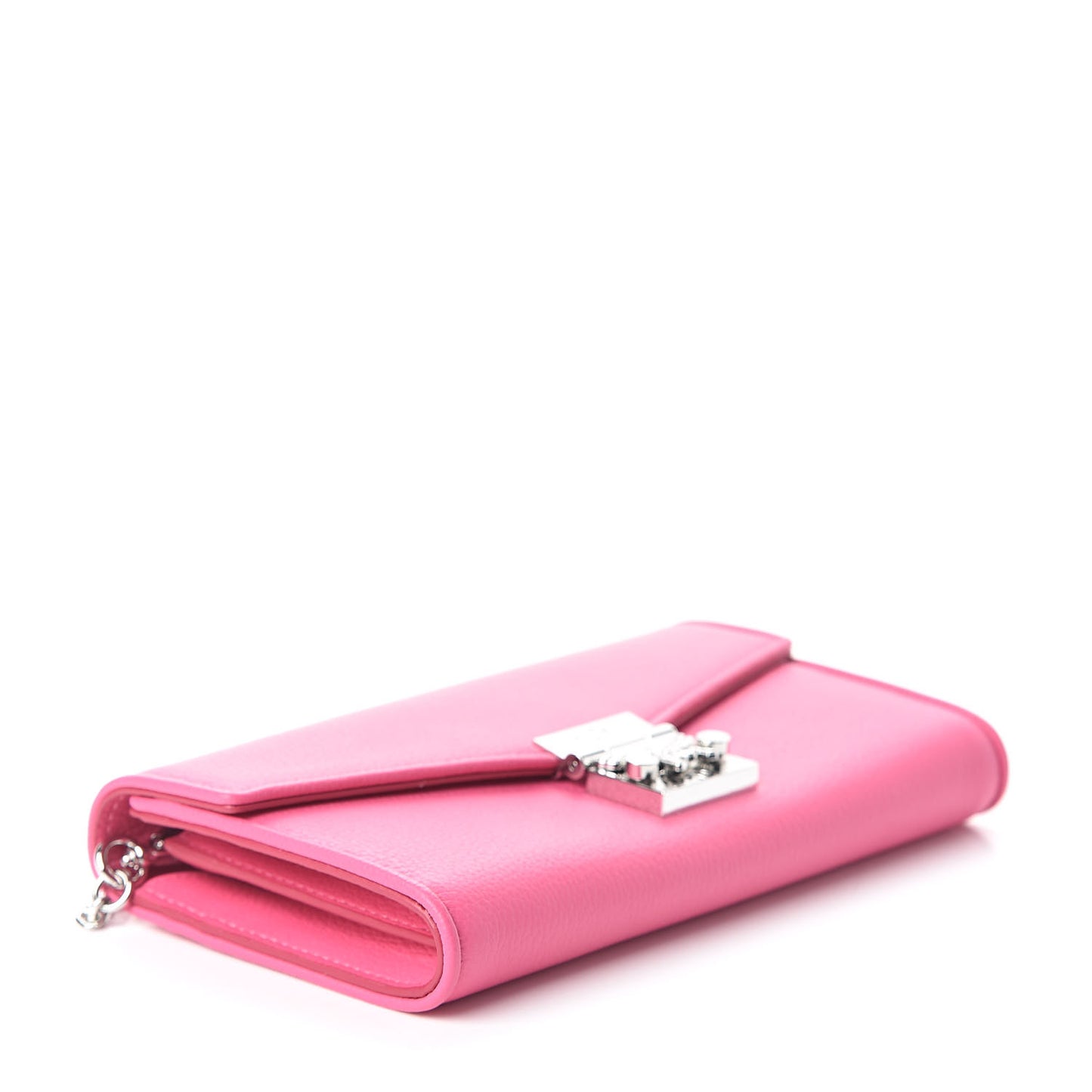 Calfskin Large Patricia Wallet On Chain Pink