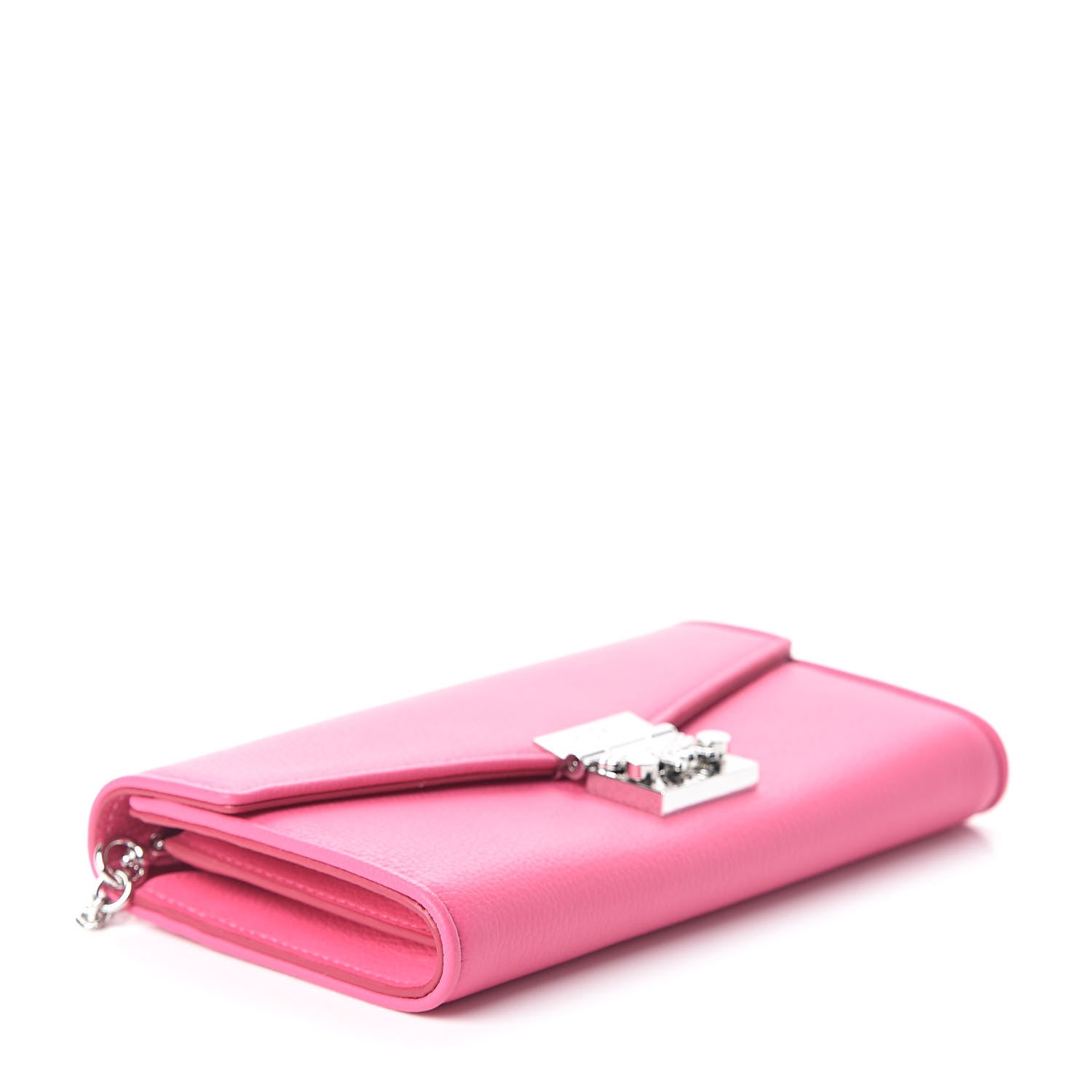 MCM Calfskin Large Patricia Wallet On Chain Pink 4 of 9