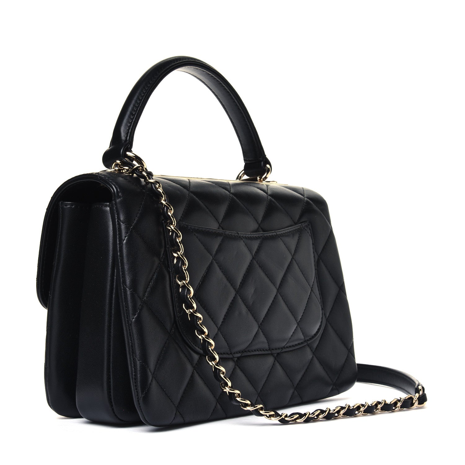 Chanel Lambskin Quilted Small Trendy CC Dual Handle Flap Bag Black 2 of 5