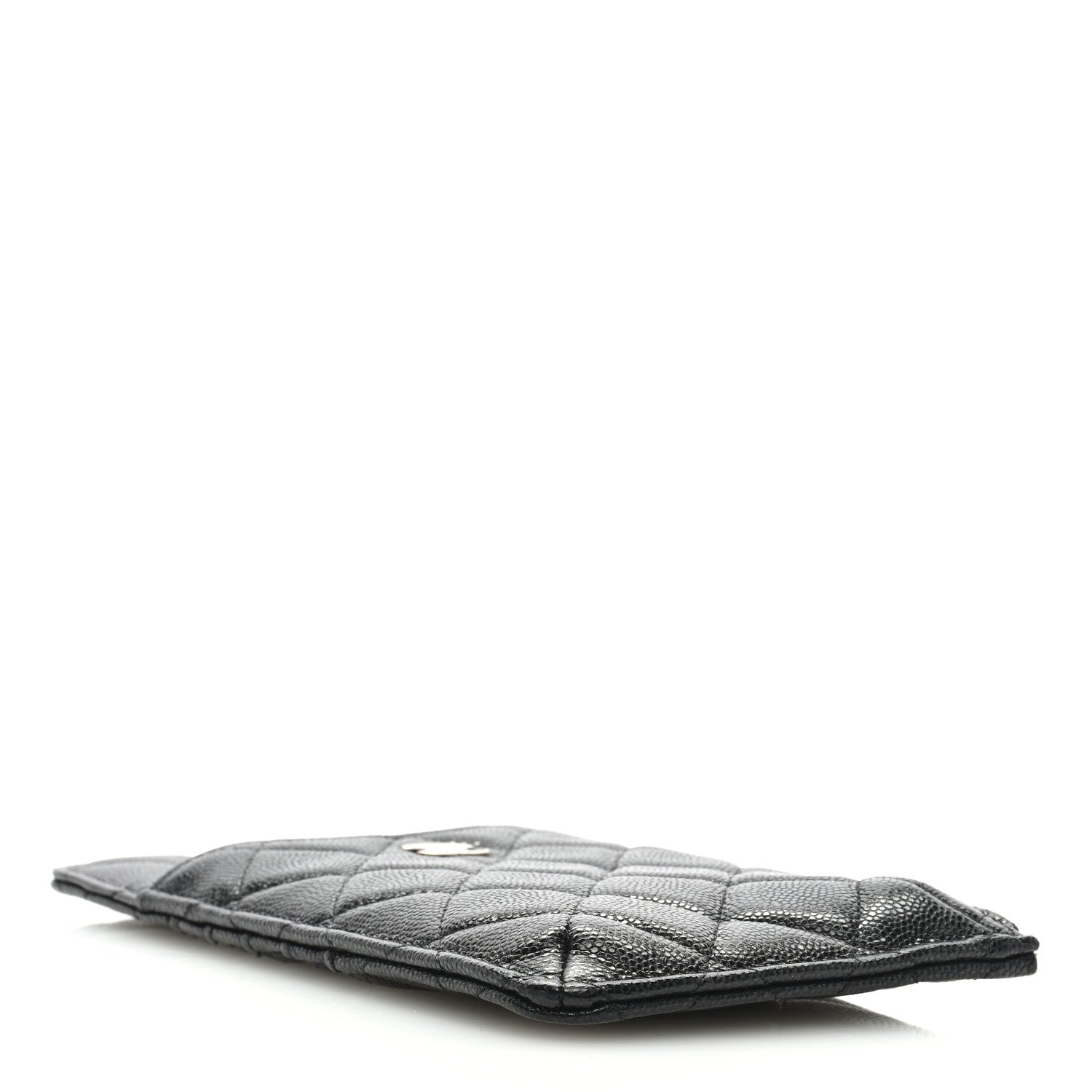 Chanel Caviar Quilted Classic Flat Wallet Pouch Black 4 of 7