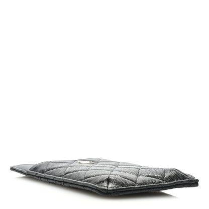 Chanel Caviar Quilted Classic Flat Wallet Pouch Black 4 of 7
