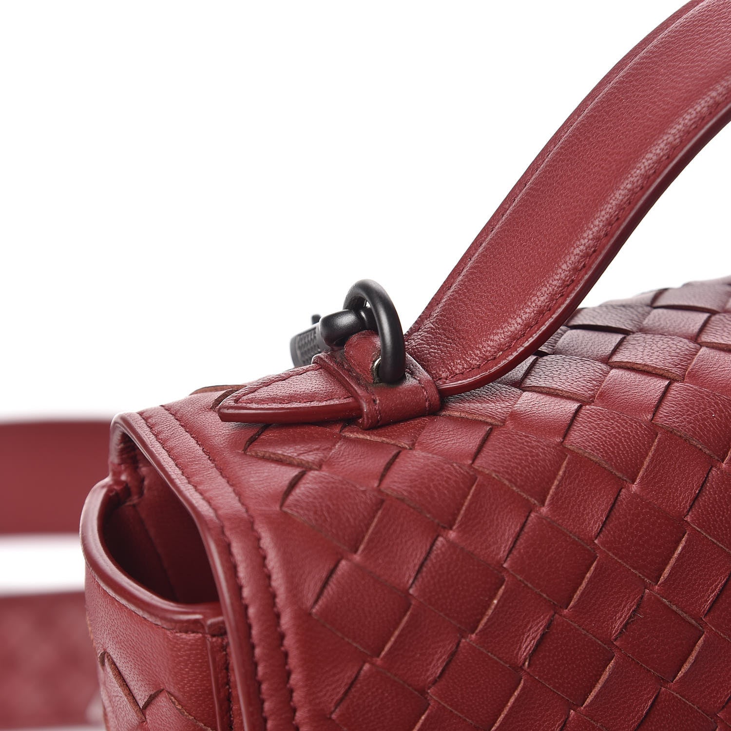 Bottega Veneta Nappa Intrecciato Alumna Bag China Red 15 of 16