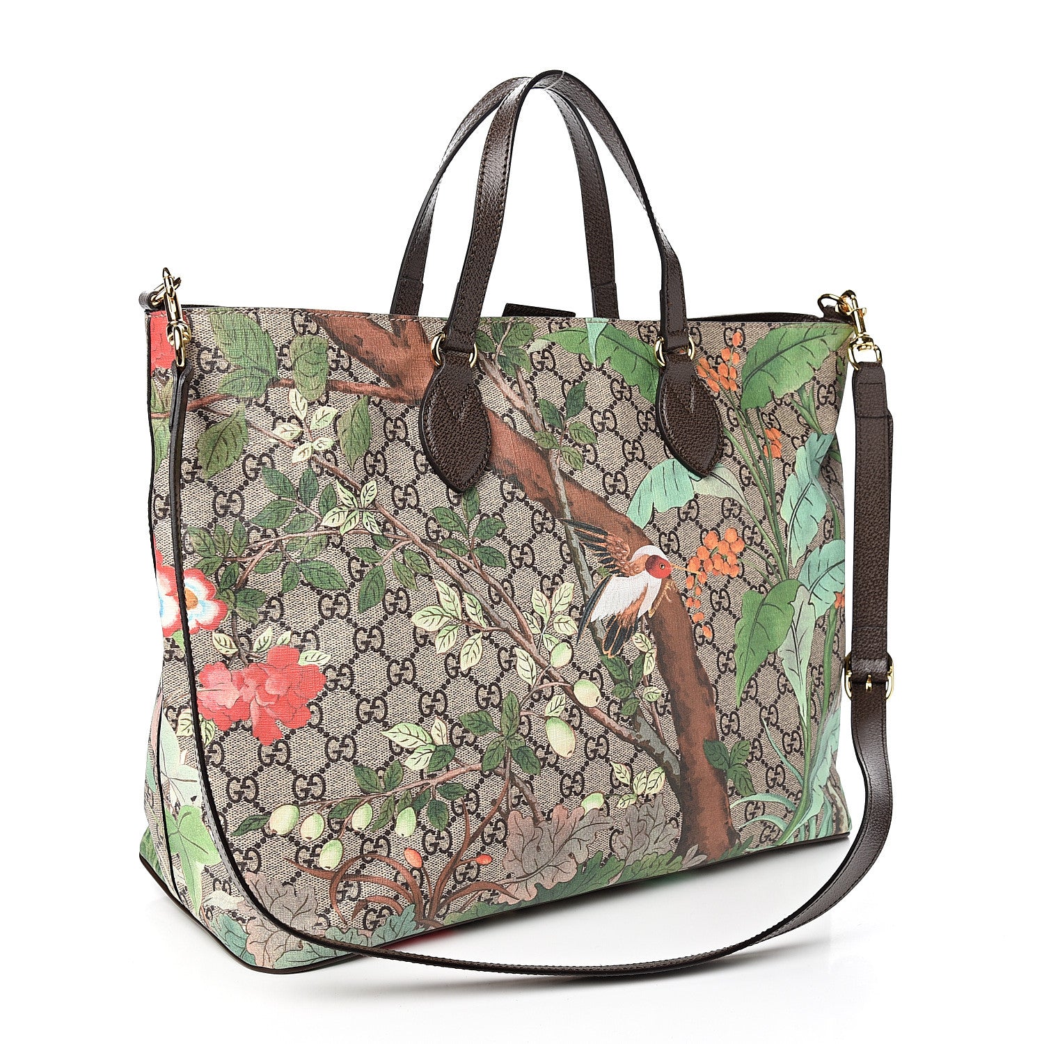 Gucci Soft GG Supreme Monogram Tian Medium Crossbody Tote Beige Multicolor New Acero 2 of 10