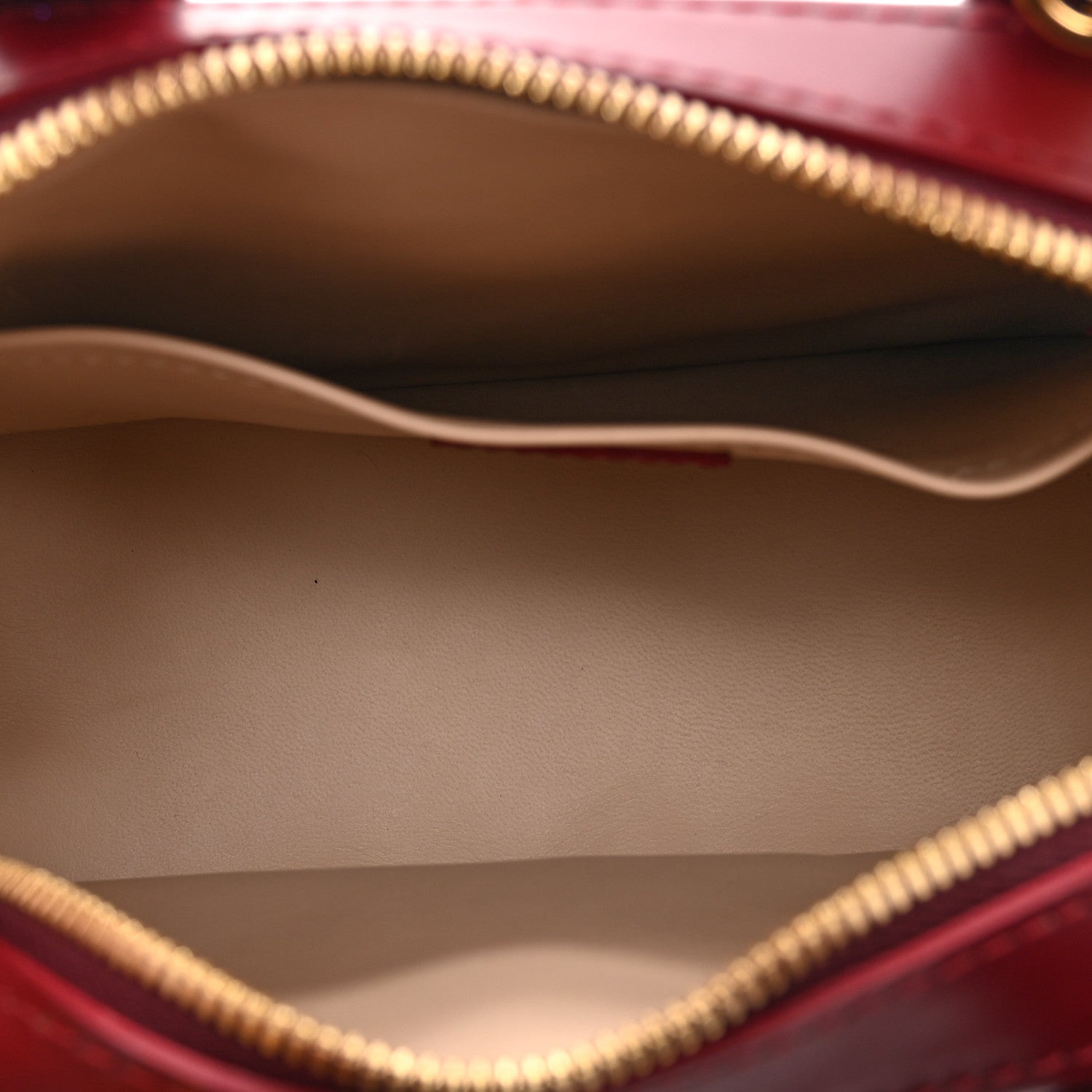 Louis Vuitton Lambskin Malletage Mini Dora Carmine 5 of 10