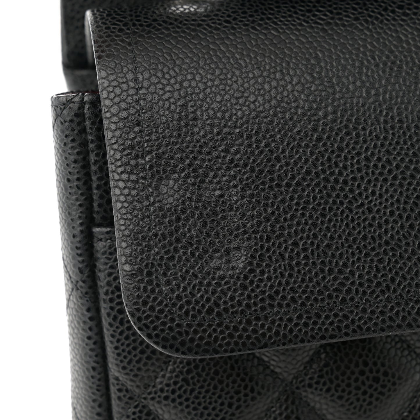 Caviar Quilted Maxi Double Flap Black