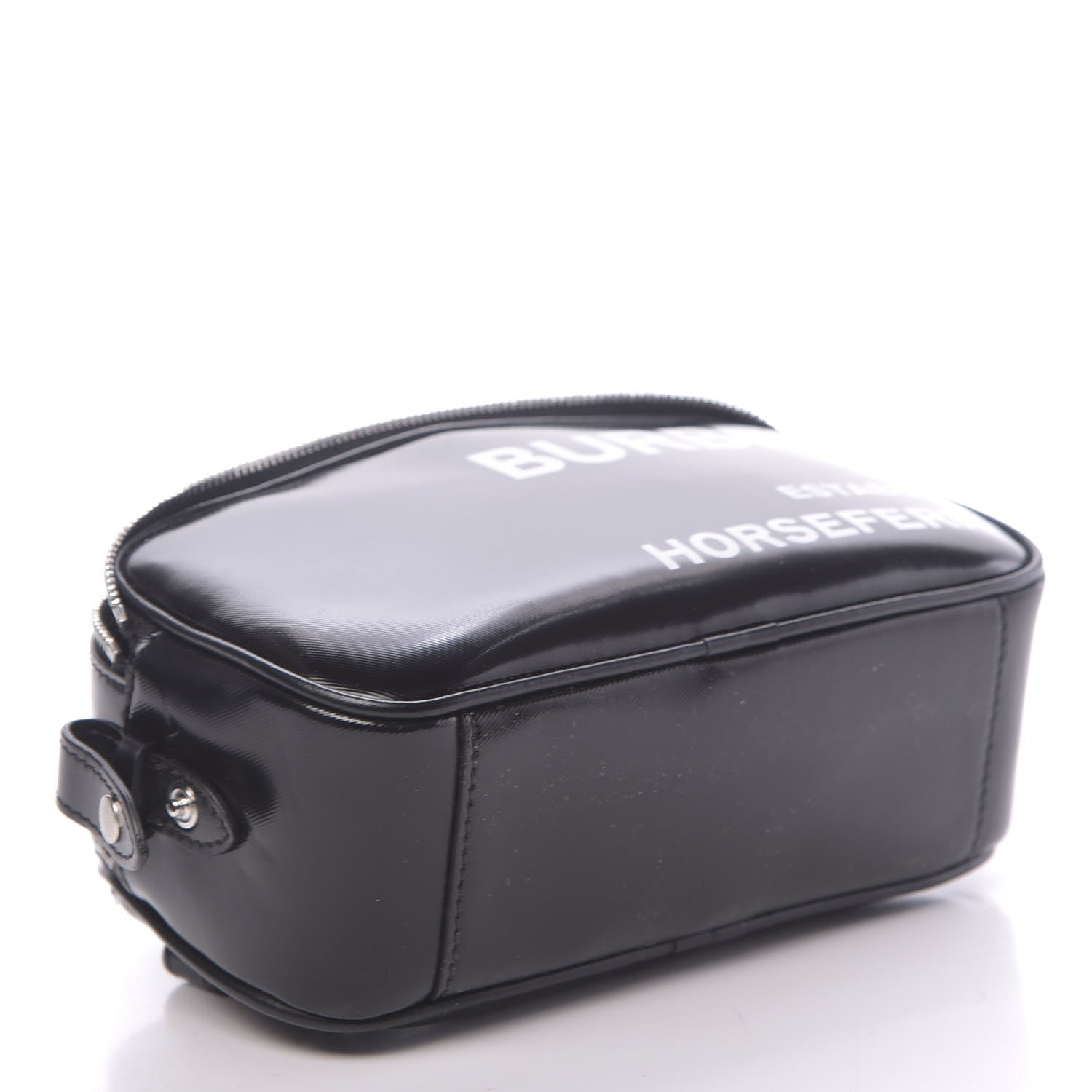 Burberry Coated Canvas Horseferry Print Micro Camera Bag Black 3 of 9