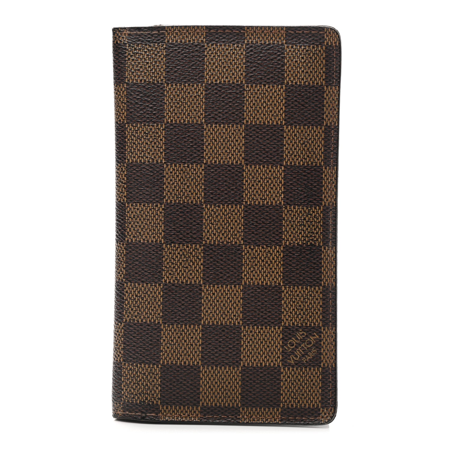 Louis Vuitton Damier Ebene Checkbook Cover Wallet 1 of 9