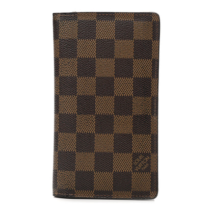 Louis Vuitton Damier Ebene Checkbook Cover Wallet 1 of 9