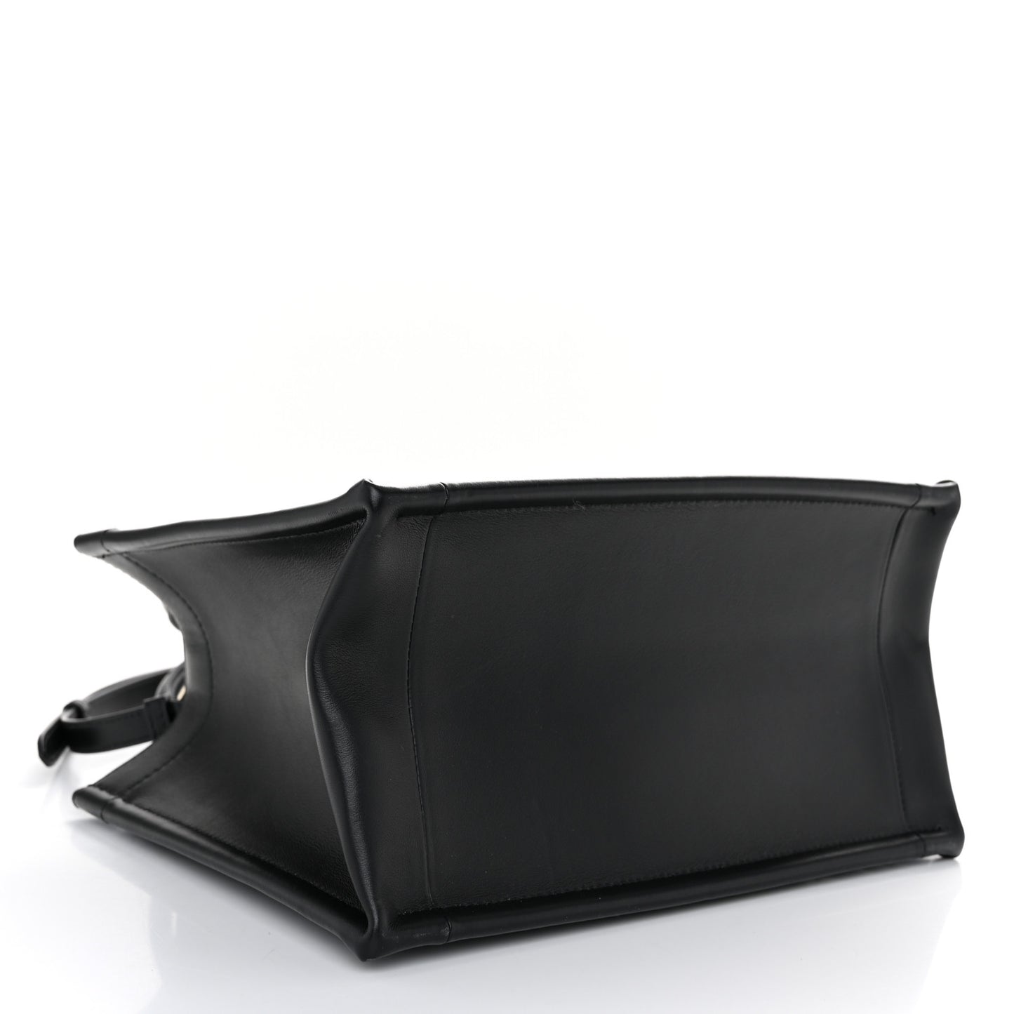 Calfskin Macro Cannage Small Book Tote Black