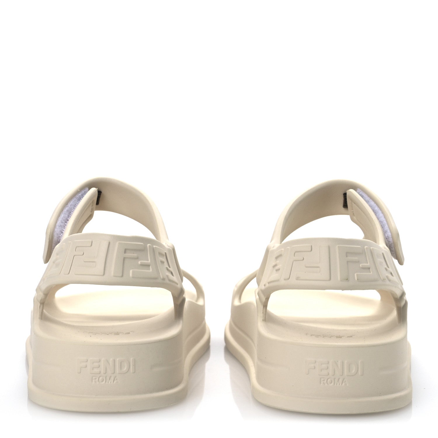 Fendi Rubber FF Sporty Hiker 25mm Sandals 37 Chalk 1697117