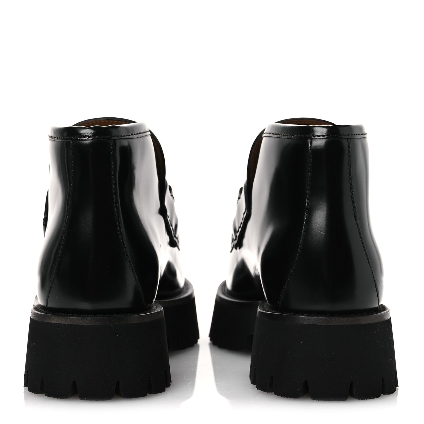 Cordovan Lux Womens Horsebit Platform Ankle Boots 39 Black