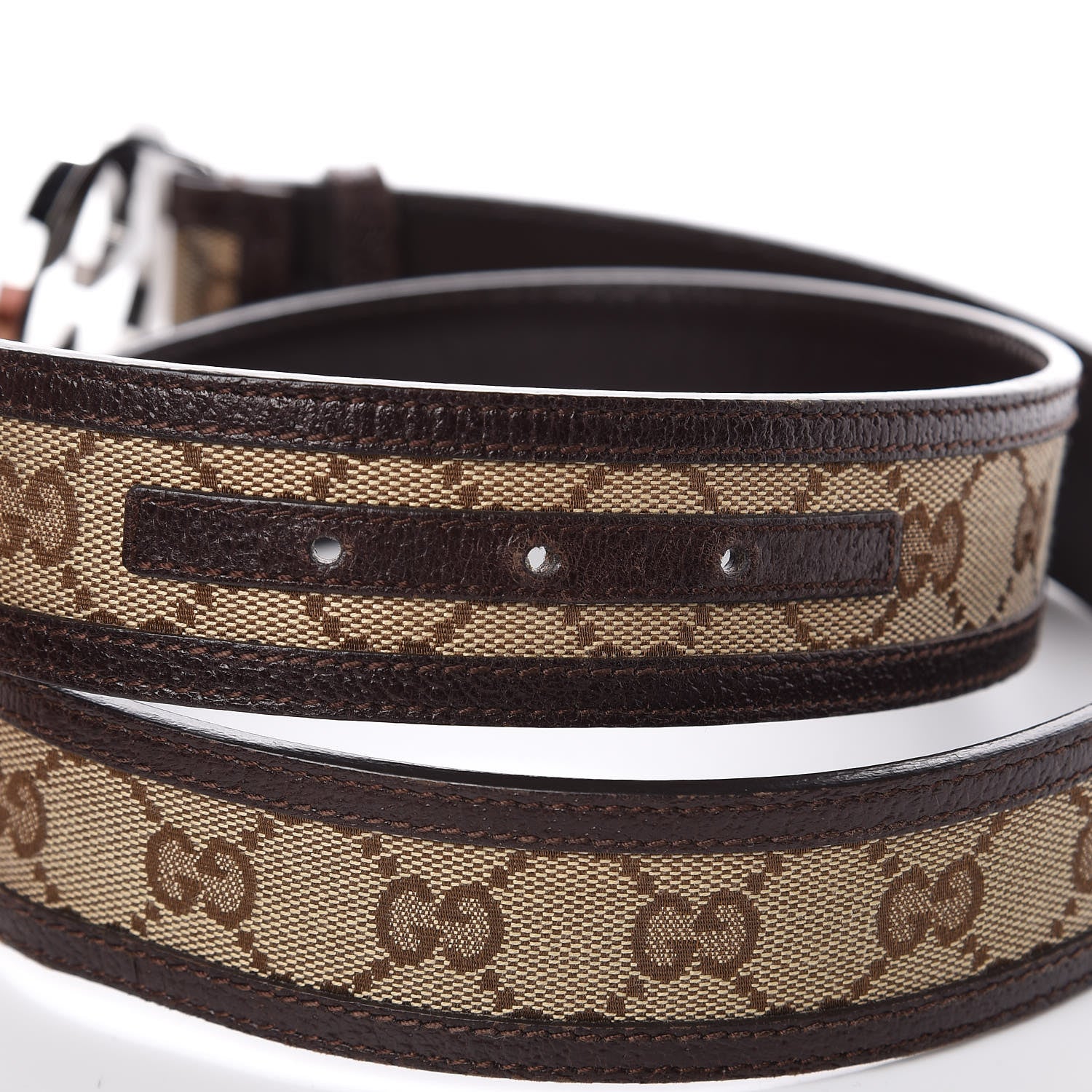 Gucci Monogram Interlocking G 40mm Belt 90 36 Dark Brown 5 of 7