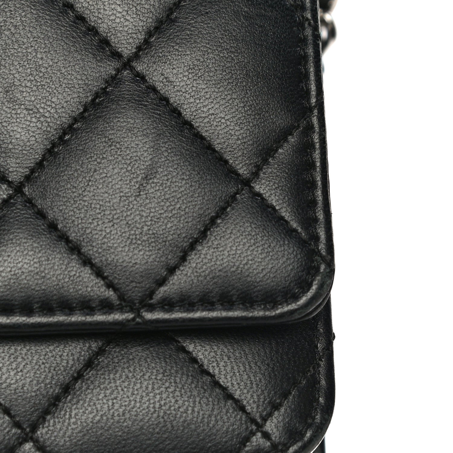 Chanel Lambskin Quilted Wallet On Chain WOC Black 23 of 31
