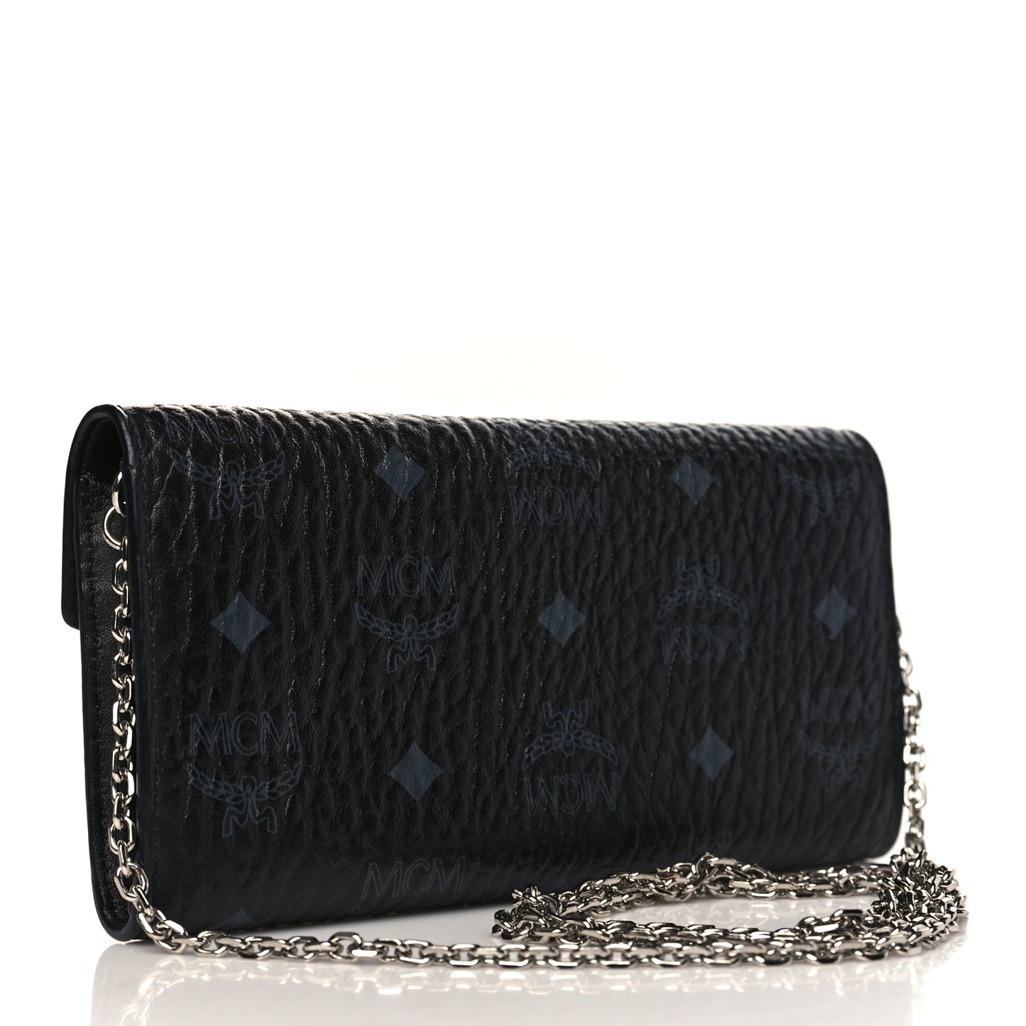 Visetos Large Patricia Wallet On Chain Black