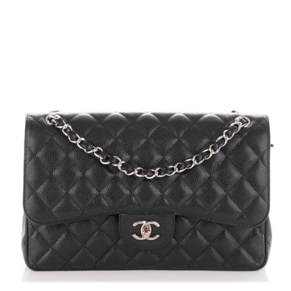 Chanel Caviar Quilted Jumbo Double Flap Black 1 of 8