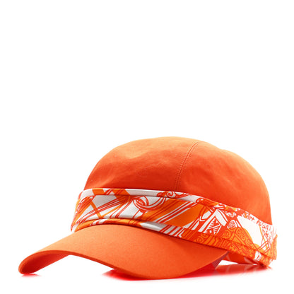 Hermes Cotton Silk Anna Cap 57 Orange 1 of 9
