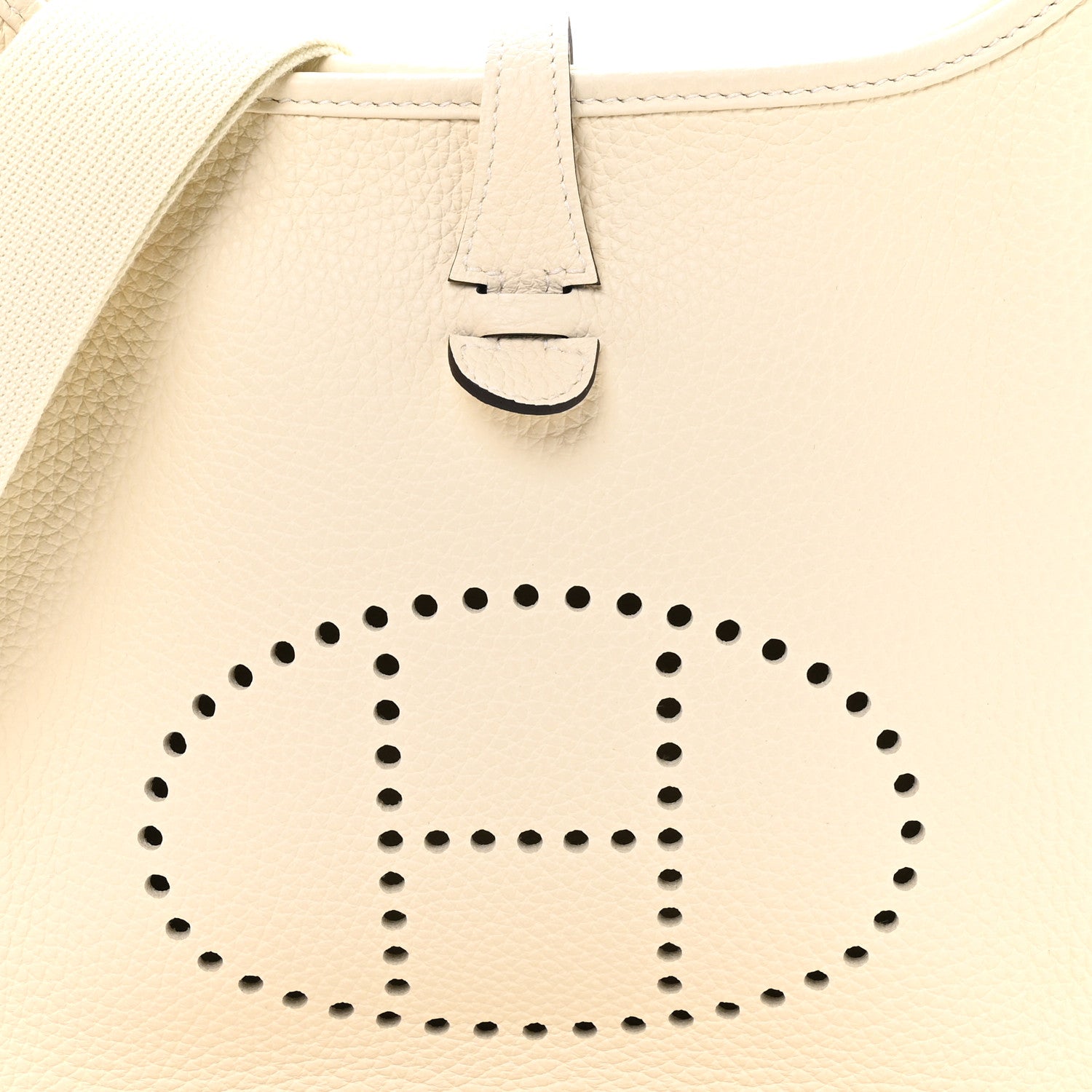 Hermes Taurillon Clemence Evelyne 23 Poche III Cream 8 of 11