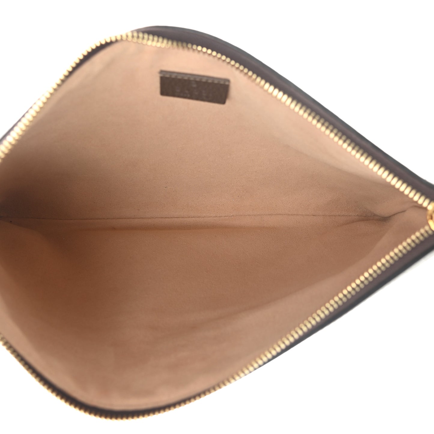 GG Supreme Monogram Large Ophidia Pouch Clutch Brown