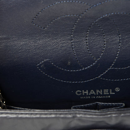 Chanel Aged Calfskin Quilted 2.55 Reissue 225 Flap Navy Blue 11 of 13
