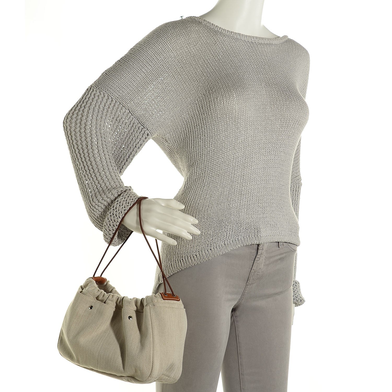 Hermes Canvas Barenia Fourbi 20 PM Pouch Naturel Fauve 2 of 13
