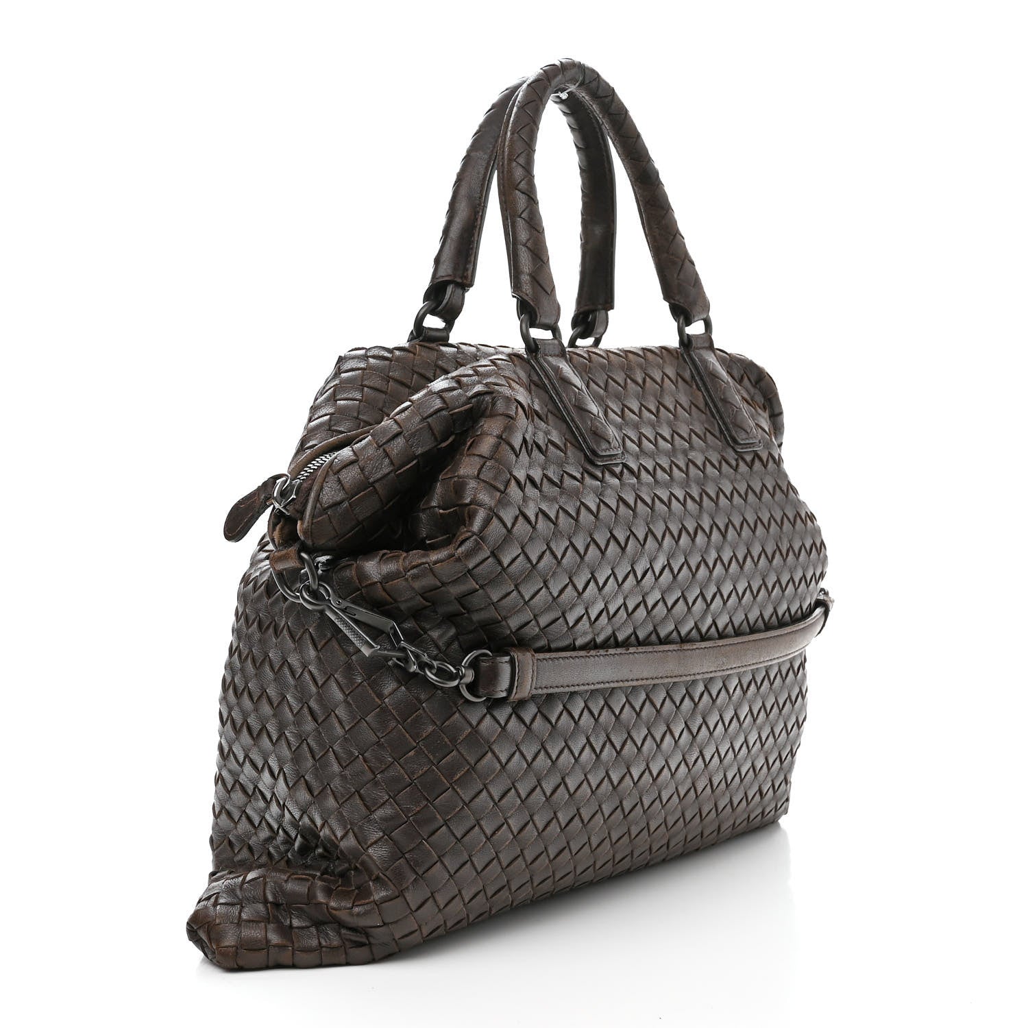 Bottega Veneta Nappa Intrecciato Maxi Convertible Tote Ebano 3 of 17