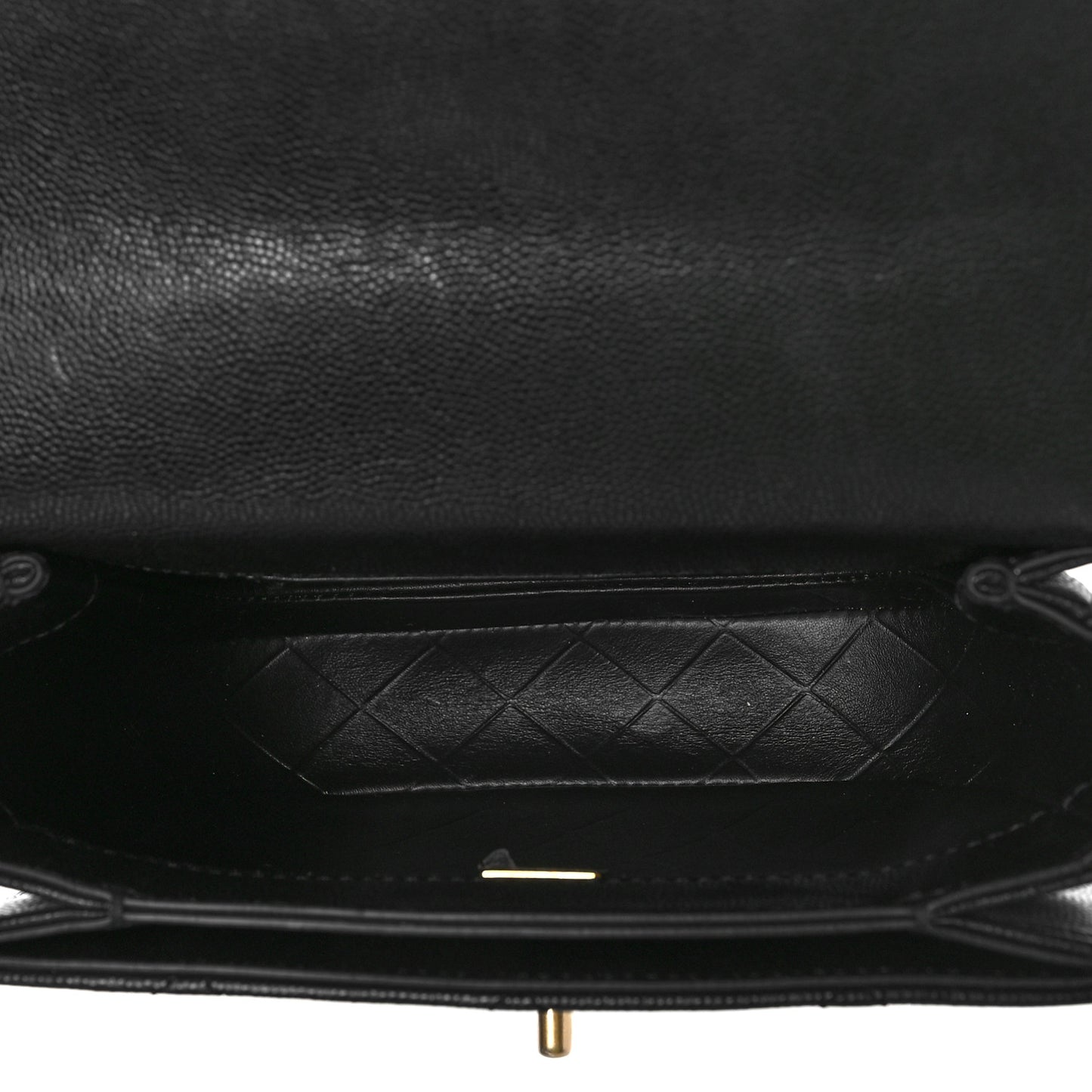 Caviar Quilted Moon Messenger Black