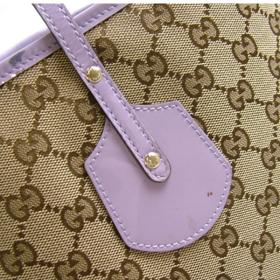 GG Monogram Loves Bergdorf Large Jolie Tote Purple
