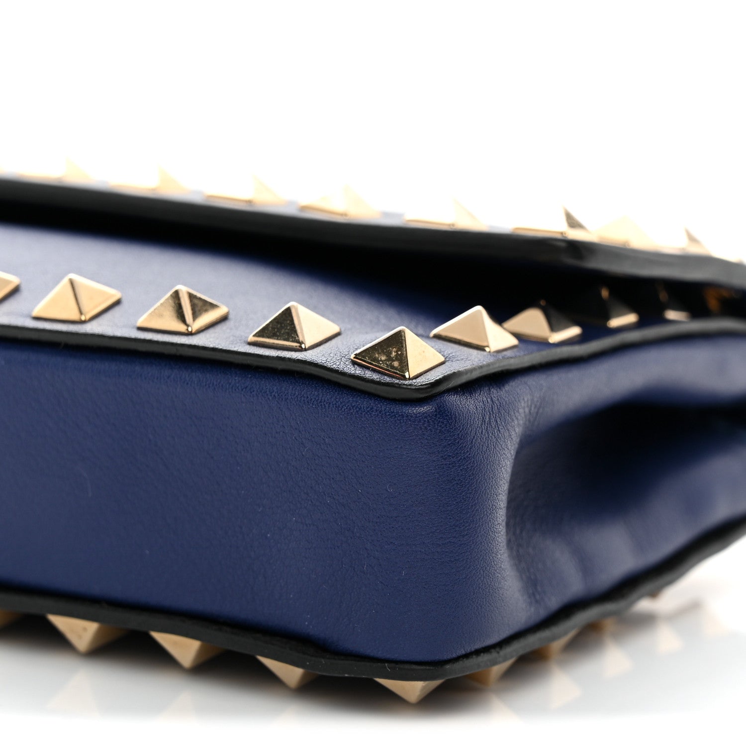 Valentino Garavani Nappa Rockstud Bangle Clutch Blue China 7 of 8