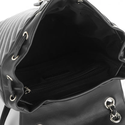 Chanel Calfskin Chevron Quilted Small Urban Spirit Backpack Black 5 of 7