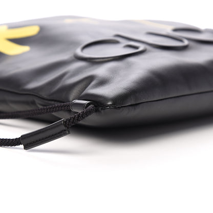 Gucci Calfskin Small GucciGhost Drawstring Backpack Black 9 of 11