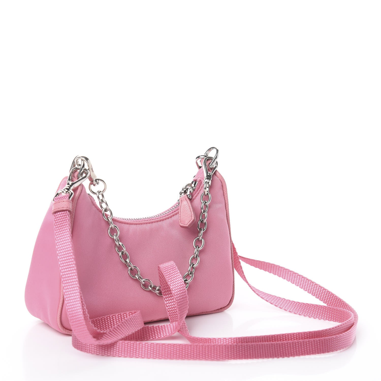 Prada Tessuto Nylon Saffiano Mini Re-Edition 2000 Shoulder Bag Begonia 2 of 7
