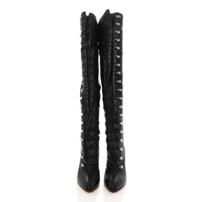 Christian Louboutin Nappa So Frenchissima 100 Knee High Boots 38.5 Black 2 of 12