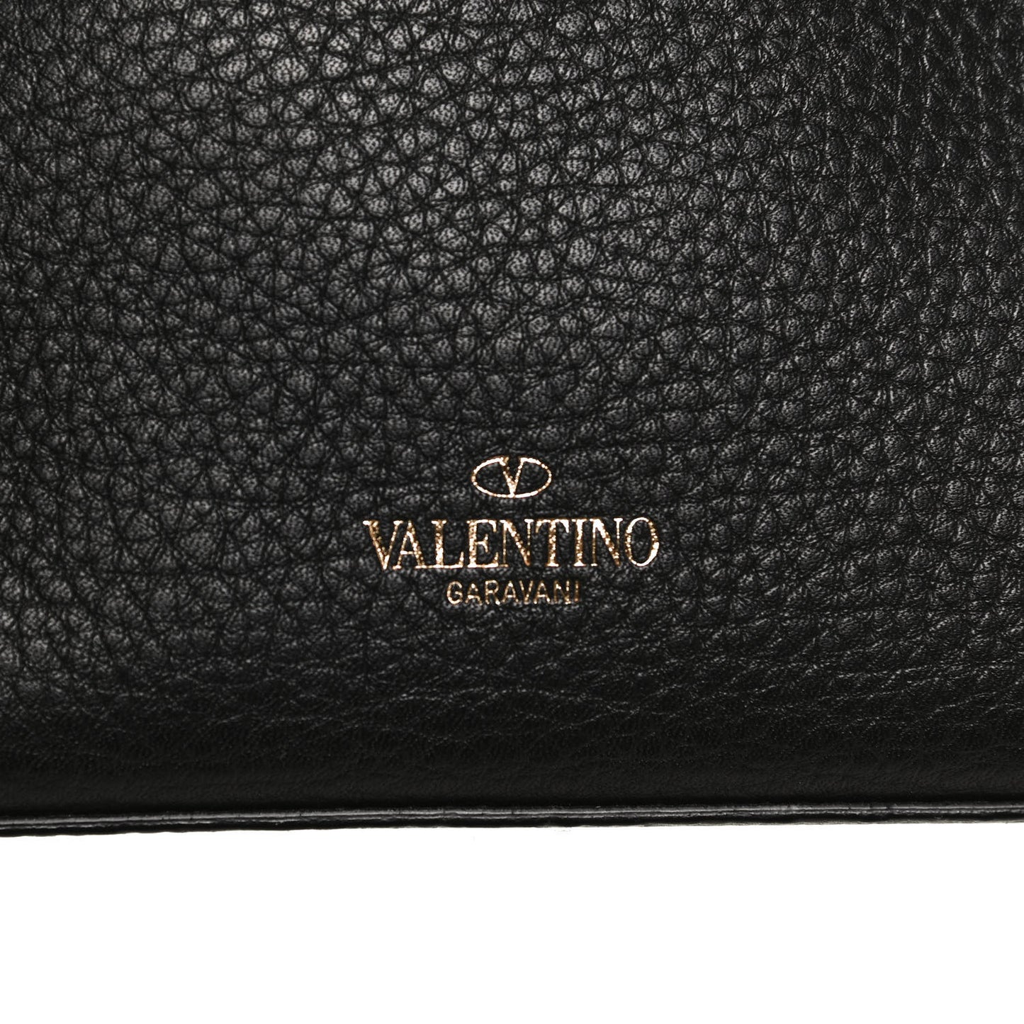 Pebbled Calfskin Medium Rockstud Flip Lock Crossbody Bag Black
