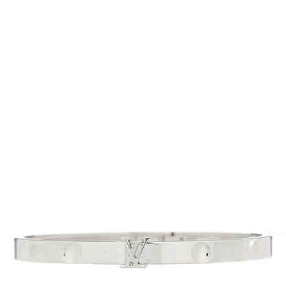 Louis Vuitton 18K White Gold Empreinte Bangle Bracelet 1 of 4