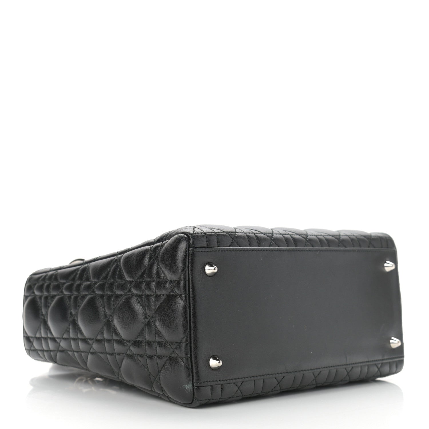 Christian Dior Lambskin Cannage Medium Lady Dior Black 3 of 11