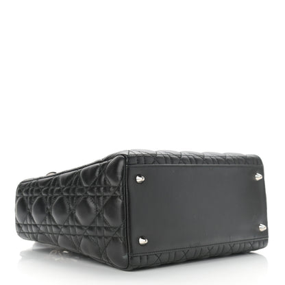 Christian Dior Lambskin Cannage Medium Lady Dior Black 3 of 11