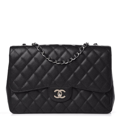 Chanel Caviar Quilted Jumbo Single Flap Black 1 of 10