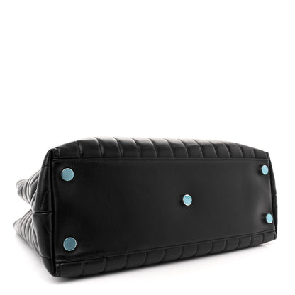 Saint Laurent Calfskin Y Quilted Monogram Large Loulou Shopper Black 4 of 10