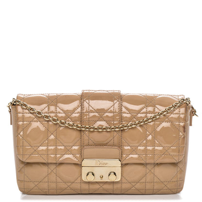 Christian Dior Patent Cannage New Lock Pouch Beige 1 of 10
