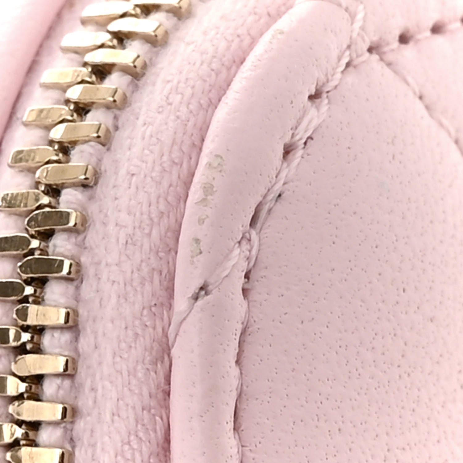 Chanel Lambskin Quilted Mini Vanity Case With Pearl Chain Light Pink 12 of 13