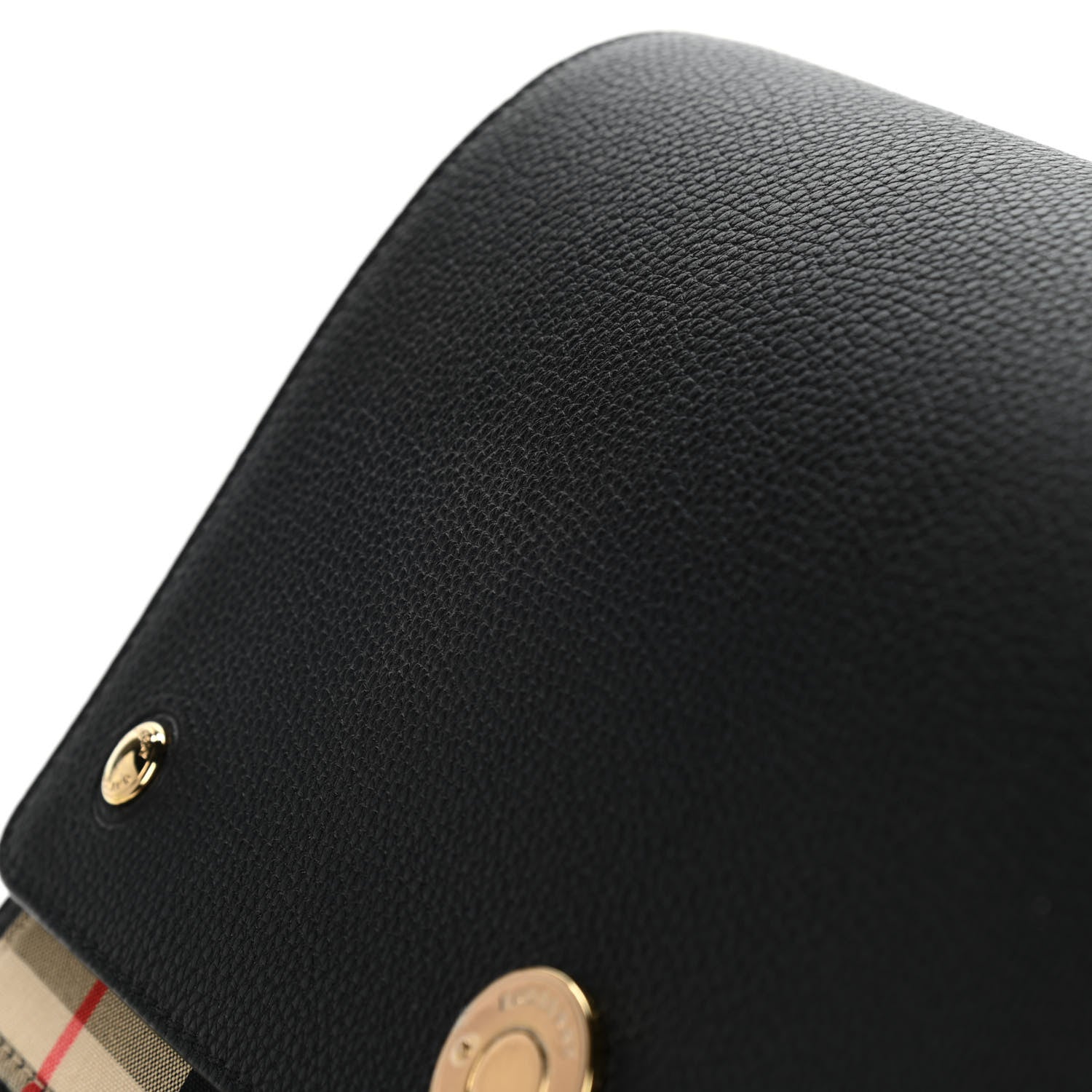 Burberry Grainy Calfskin Vintage Check Note Crossbody Bag Black 13 of 13