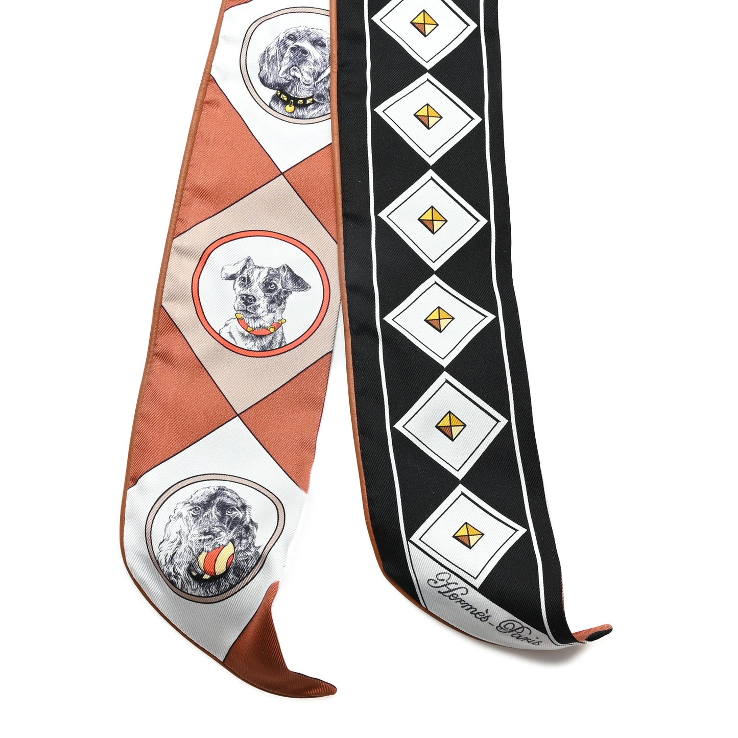 Silk Colliers et Chiens Twilly Black Caramel White