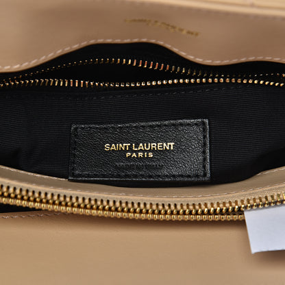 Saint Laurent Calfskin Y Quilted Monogram Medium Loulou Chain Satchel Nude Powder 6 of 11