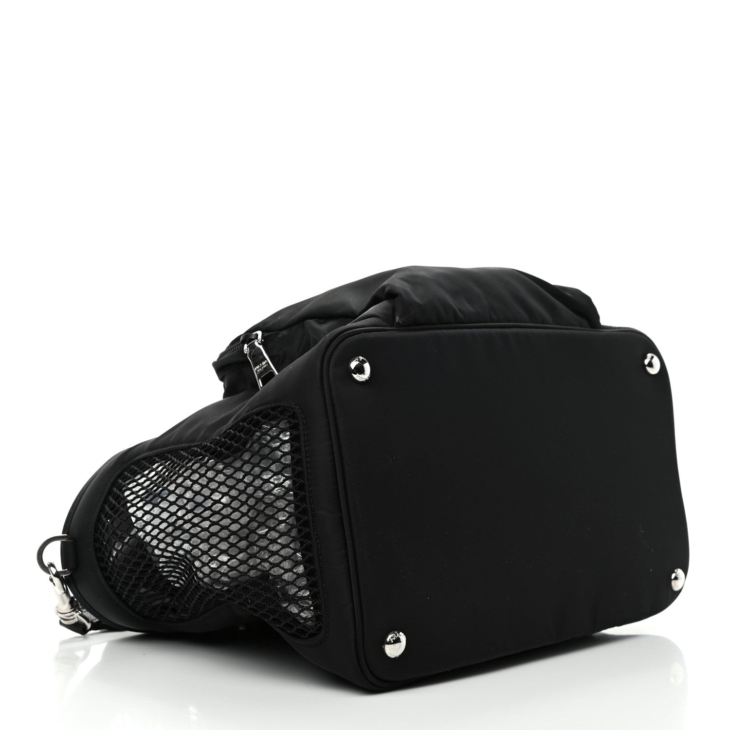Prada Tessuto Nylon Saffiano Pet Bag Black 4 of 5