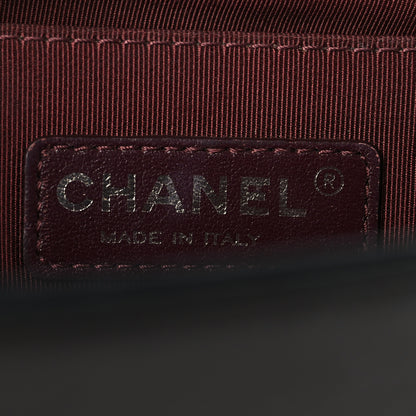 Chanel Calfskin Chevron Quilted Medium Chain Boy Flap Black 6 of 10