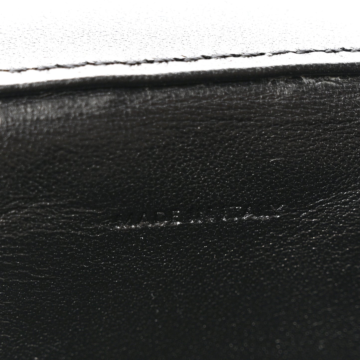 Patent Calfskin Triomphe Mini Vanity Case Black