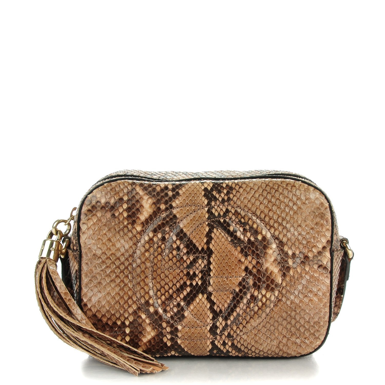Gucci Python Small Soho Disco Bag Beige 1 of 7